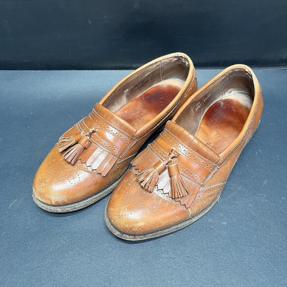 Allen Edmonds Bridgeton Shoes Mens Size 8.5 E Brown Leather Tassel Loafers USA main image 9